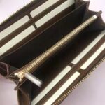 Gucci Unisex Gucci 1955 Horsebit Zip Around Wallet Beige Ebony GG Supreme Canvas - Image 8