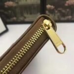 Gucci Unisex Gucci 1955 Horsebit Zip Around Wallet Beige Ebony GG Supreme Canvas - Image 10