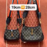 Gucci Unisex Jackie 1961 Small Shoulder Bag Black Ivory GG Denim Jacquard – Bild 4