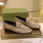 Gucci Unisex Maxi GG Jordaan Loafer Camel Ebony Maxi Canvas Canvas - Image 2