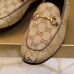 Gucci Unisex Maxi GG Jordaan Loafer Camel Ebony Maxi Canvas Canvas - Image 9