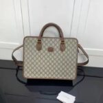 Gucci Unisex Medium Tote Interlocking G Beige Ebony GG Supreme Canvas - Imagen 2