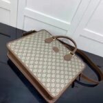 Gucci Unisex Medium Tote Interlocking G Beige Ebony GG Supreme Canvas - Imagen 5