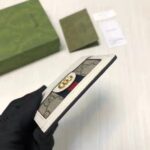 Gucci Unisex Ophidia Card Case Beige Ebony GG Supreme Canvas Double G – Image 6