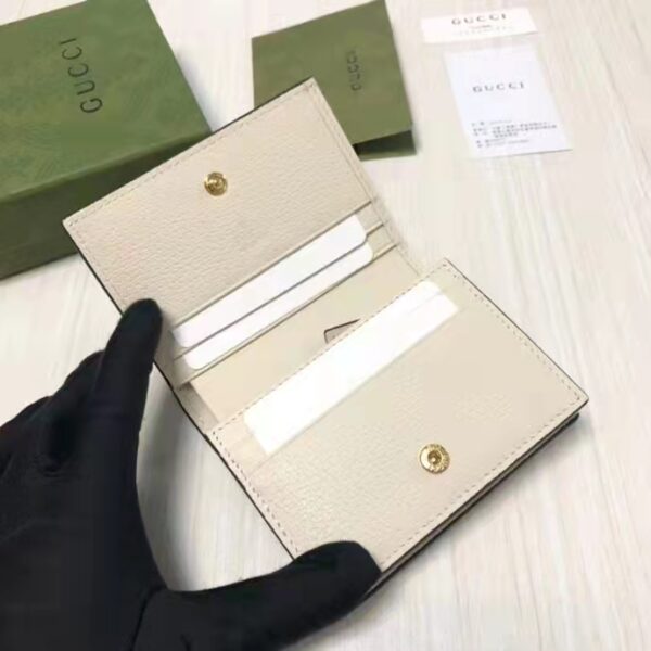 Gucci Unisex Ophidia Card Case Wallet Beige Ebony GG Supreme Canvas (2)