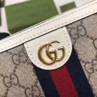 Gucci Unisex Ophidia Card Case Wallet Web Beige Ebony GG Supreme Canvas (9)