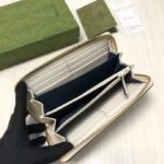 Gucci Unisex Ophidia Card Case Wallet Web Beige Ebony GG Supreme Canvas - Image 4