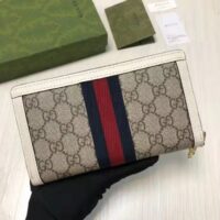 Gucci Unisex Ophidia Card Case Wallet Web Beige Ebony GG Supreme Canvas (9)