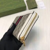 Gucci Unisex Ophidia Card Case Wallet Web Beige Ebony GG Supreme Canvas (9)