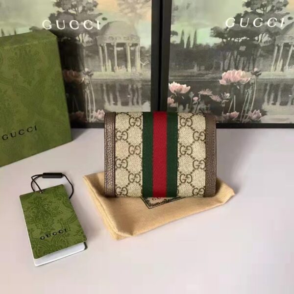 Gucci Unisex Ophidia GG Wallet Beige Ebony GG Supreme Canvas (1)