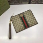 Gucci Unisex Ophidia Pouch Web Beige Ebony GG Supreme Canvas Double G – Bild 3