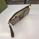 Gucci Unisex Ophidia Pouch Web Beige Ebony GG Supreme Canvas Double G – Bild 6