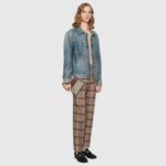 Gucci Unisex Ophidia Pouch Web Beige Ebony GG Supreme Canvas Double G – Bild 8