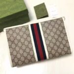 Gucci Unisex Ophidia Toiletry Case Beige Ebony GG Supreme Canvas Double G - Image 3