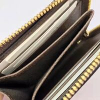 Gucci Unisex Ophidia Zip Around Wallet Beige Ebony GG Supreme Canvas (2)