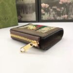 Gucci Unisex Ophidia Zip Around Wallet Beige Ebony GG Supreme Canvas - Image 8