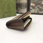 Gucci Unisex Ophidia Zip Around Wallet Beige Ebony GG Supreme Canvas - Image 6