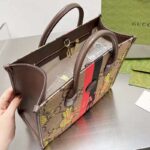 Gucci Unisex Pineapple GG Supreme Medium Tote Maxi GG Supreme Canvas - Image 6