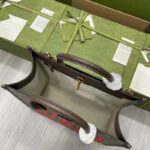 Gucci Unisex Tiger GG Small Tote Bag Beige Ebony GG Supreme Canvas - Image 6