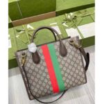 Gucci Unisex Tiger GG Small Tote Bag Beige Ebony GG Supreme Canvas - Image 3