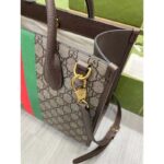 Gucci Unisex Tiger GG Small Tote Bag Beige Ebony GG Supreme Canvas - Image 9