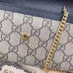 Gucci Women GG Marmont Chain Wallet Black Beige Ebony GG Supreme Canvas – Bild 7
