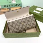Gucci Women GG Marmont Chain Wallet White Beige Ebony GG Supreme Canvas - Imagen 8