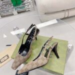 Gucci Women GG Slingback Pump Beige Ebony Original GG Canvas 8 cm Heel - Image 7