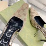 Gucci Women GG Slingback Pump Beige Ebony Original GG Canvas 8 cm Heel - Image 8