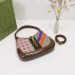 Gucci Women Jackie 1961 Small Shoulder Bag Beige Ebony GG Supreme Canvas – Image 5