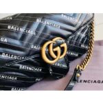 Gucci Women The Hacker Project Small Dionysus Bag Black Balenciaga Print Black Leather - Imagen 4