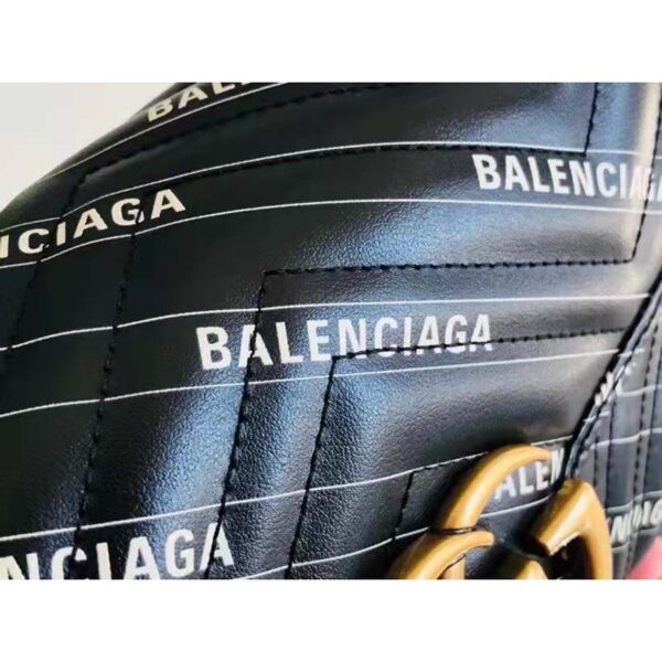 Gucci Women The Hacker Project Small Dionysus Bag Black Balenciaga Print Black Leather (3)