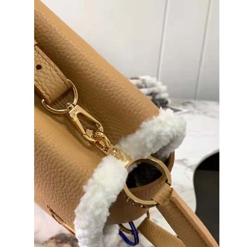 Louis Vuitton Arizona Taurillon and Shearling Capucines BB For