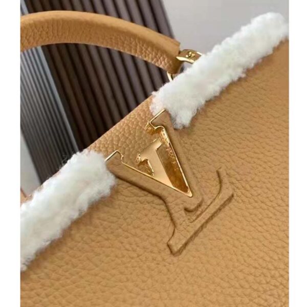 Louis Vuitton LV Unisex Capucines BB Bag Arizona Taurillon Leather Shearling (11)