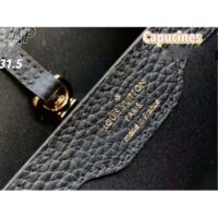 Louis Vuitton LV Unisex Capucines MM Bag Black Taurillon Leather Shearling Cowhide (6)