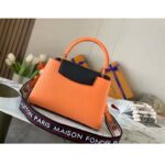 Louis Vuitton LV Women Capucines MM Handbag Black Gold Arizona Taurillon Cowhide – Bild 4