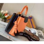 Louis Vuitton LV Women Capucines MM Handbag Black Gold Arizona Taurillon Cowhide – Bild 5