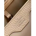 Louis Vuitton LV Women Capucines MM Handbag Grey Taurillon Cowhide - Image 9