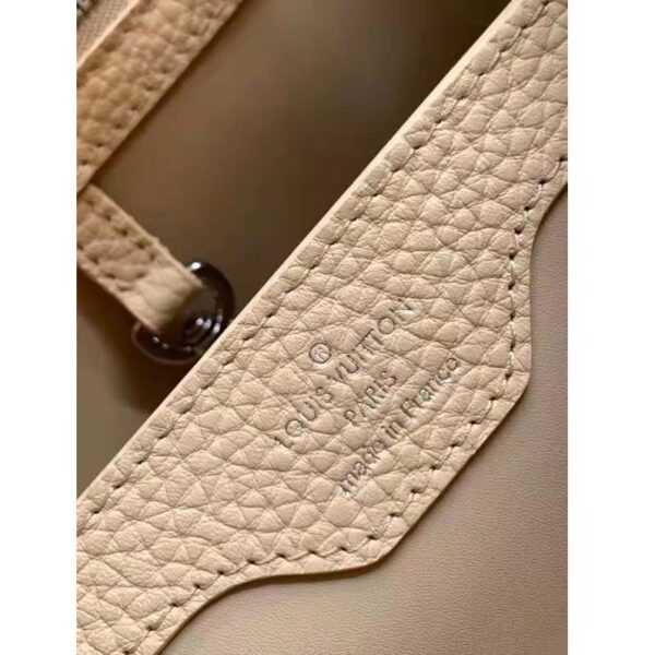 Louis Vuitton LV Unisex Capucines MM Handbag Grey Taurillon Cowhide (5)