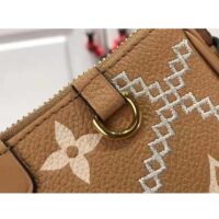 Louis Vuitton LV Unisex Easy Pouch On Strap Beige Monogram Supple Grained Cowhide (4)