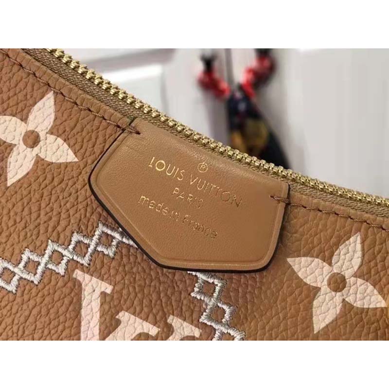 lv easy pouch on strap beige