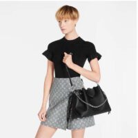 Louis Vuitton LV Women Bella Tote Black Mahina Perforated Calfskin Calf (3)