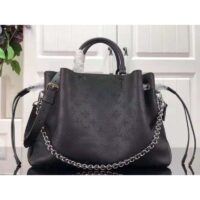 Louis Vuitton LV Women Bella Tote Black Mahina Perforated Calfskin Calf (3)