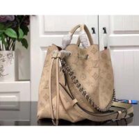 Louis Vuitton LV Women Bella Tote Crème Beige Mahina Perforated Calfskin Calf ( (13)