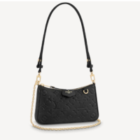Louis Vuitton LV Women Easy Pouch On Strap Black Monogram Supple Grained Cowhide