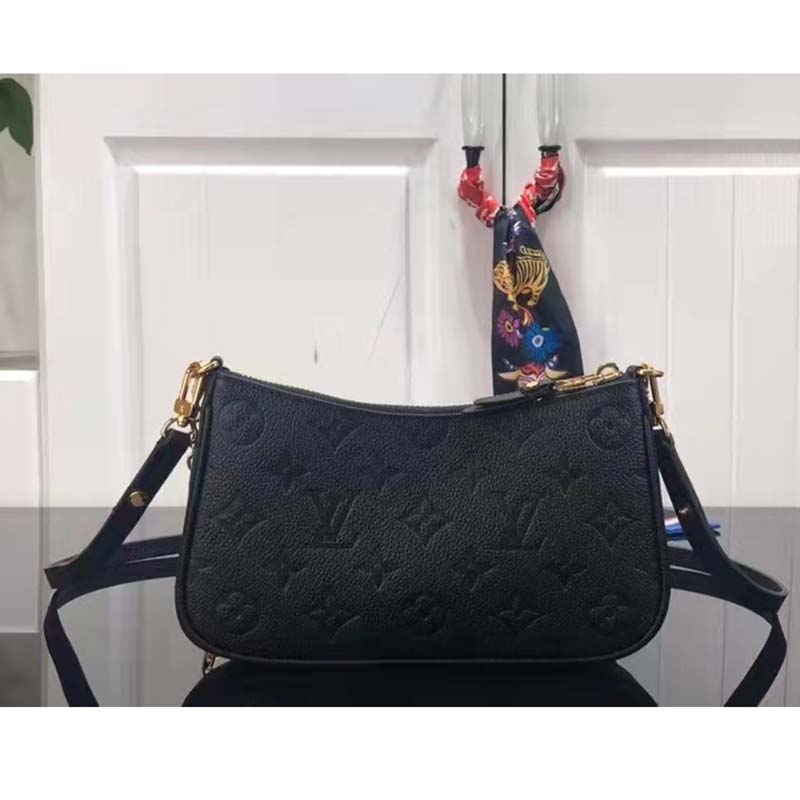 Louis Vuitton Easy Pouch on Strap Monogram Empreinte Shoulder Bag Black