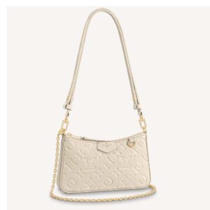 Louis Vuitton LV Women Easy Pouch On Strap White Monogram Supple Grained Cowhide