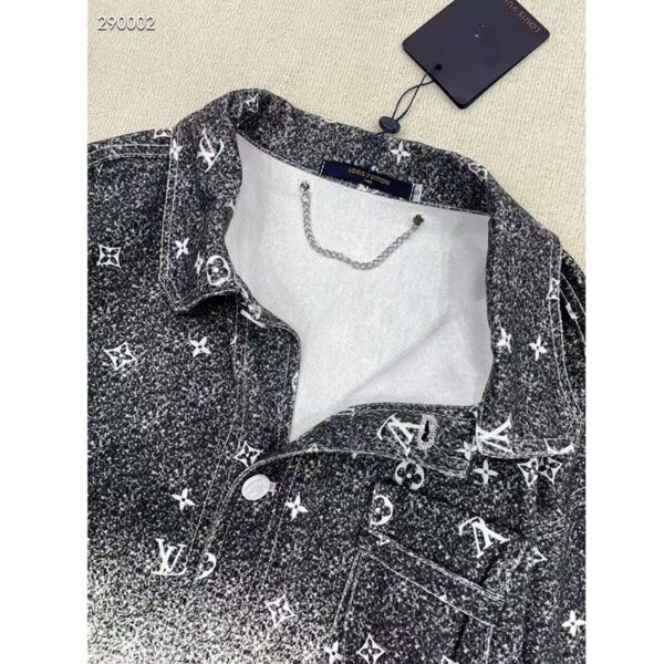 Louis Vuitton Men LV Workwear Shirt Cotton Grey Loose Fit (5)