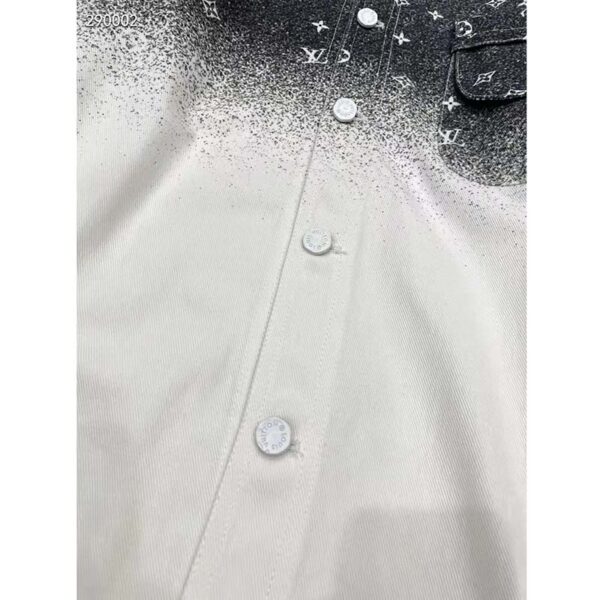 Louis Vuitton Men LV Workwear Shirt Cotton Grey Loose Fit (6)