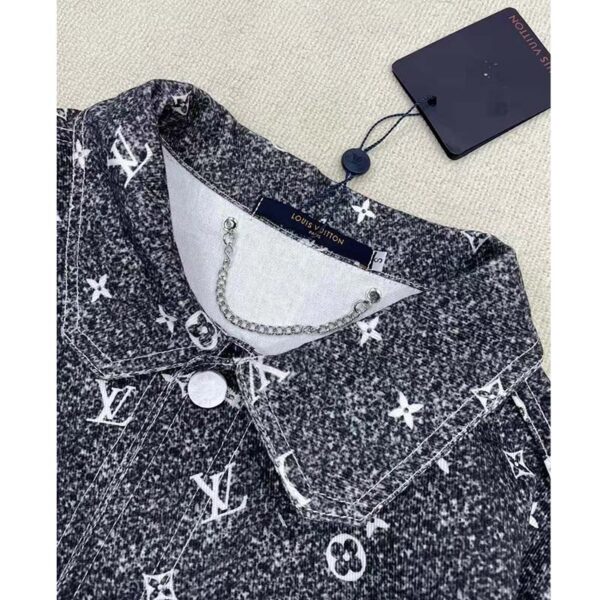 Louis Vuitton Men LV Workwear Shirt Cotton Grey Loose Fit (7)